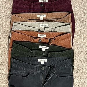 6 pairs Goodthreads slim corduroy pants 28x30